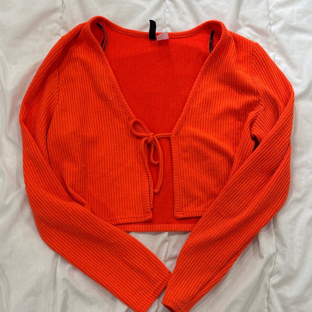 H&M Vibrant Orange Knit Top